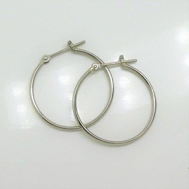 楽天市場】Pt900 プラチナ パイプ フープピアス 1mm×20mm メンズ 