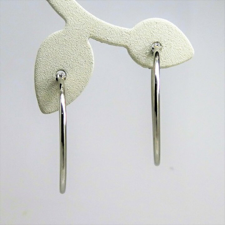 楽天市場】Pt900 プラチナ パイプ フープピアス 1mm×20mm メンズ 