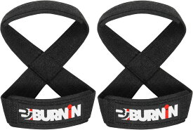 【LINE追加で300円OFF】BURNIN 8の字リストストラップ – 筋トレ・ウェイトリフティング・ジムトレーニング用 – 男女兼用,リストストラップ 手首 筋トレ リストラップ リフティングストラップ グリップ メンズ・レディース