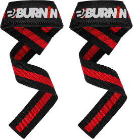 【LINE追加で300円OFF】BURNIN リストストラップ 筋トレ リフティングストラップ 2個セット 60cm ラットプルダウン 握力補助 男女兼用 パット付き リストラップ ジム デッドリフト トレーニングギア 1000円 ポッキリ 手首 サポーター
