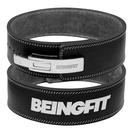 【LINE追加で300円OFF】BEINGFIT トレーニングベルト レバーアクションベルト レザー 革 パワーベルト リフティングベルト パワーリフティングベルト デッドリフト スクワット 10mm ジム 筋トレグッズ 筋トレベルト メンズ・レディース