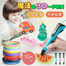 【楽天1位✨あす楽】3Dペン アートペン キッズ フィラメント セット 3d DIY 立体 ペン 立体的 子供 大人 知育玩具 親子 誕生日 プレゼント