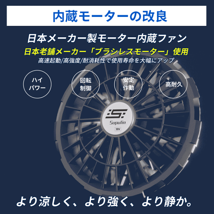 楽天市場】【2025最新】空調ファン 2個 セット 作業服ファン