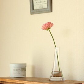 【おしゃれな花瓶】一輪飾るだけで絵になる！富士山の形がお洒落なFUJIグラスロングタイプ※植物は商品に含まれません。