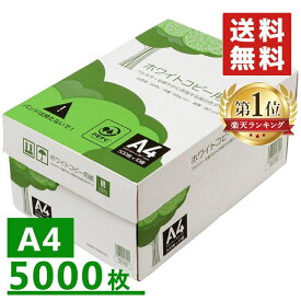 コピー用紙 A4 5000枚 (500枚×10冊) 高白色 無地 PEFC認証 まとめ買い 箱買い 大量印刷 書類 資料 FAX 印刷 OA用紙 印刷用紙 A4コピー用紙 会社 オフィス用品 事務用品 エイピーピー・ジャパン ホワイトコピー用紙 *[2604SO]