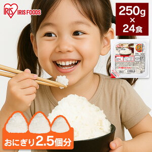 パックご飯 レトルトご飯 250g 24食 大盛 お茶碗約1.6杯分 アイリスオーヤマ アイリスフーズ パックごはん ご飯パック 低温製法米 国産米100%使用 備蓄 非常食 防災食 一人暮らし 250グラム 低