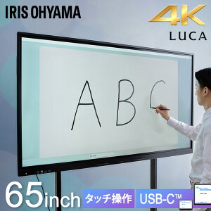 �A�C���X�I�[���} ��^�f�B�X�v���C �u���b�N 4K 65�C���` ���� �^�b�`���� �g�� �k�� Type-C�Ή� �I�t�B�X ��c �w�Z �d�q���� �^�b�`�f�B�X�v���C DO-FU656U-B *