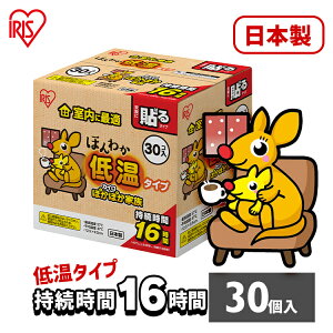 【30枚】 カイロ 貼るカイロ 低温 レギュラー 30枚 低温カイロ 貼る 貼るタイプ 使い捨てカイロ 使い捨て まとめ買い おなか ほんわか 室内 防寒 寒さ対策 防災 アイリスオーヤマ ぽかぽか家