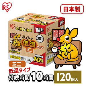 【120枚入り】カイロ 貼るカイロ 低温 ミニ 120枚 低温カイロ 貼る 貼るタイプ 貼るカイロミニ 使い捨てカイロ 使い捨て まとめ買い おなか ほんわか 室内 防寒 寒さ対策 防災 アイリスオーヤ