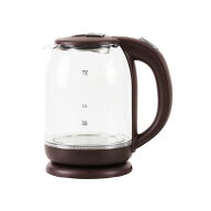 家電 調理 キッチン家電 電気ポット1.7Lガラス電気ケトル ダークブラウン GD-G17電気ケトル ケトル ガラ…