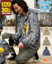 【30%OFF】【ブランド直営】 マウンテンパーカー メンズ 撥水 総柄 フード ジャケットアウター 羽織り ユニセックス 長袖 春アウター ライトアウター 軽い 軽量 お揃い 防汚 アウトドア POP ヒッピー キャンプ 前開き 夏 秋 春KRIFF MAYERクリフメイヤー