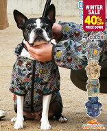 【ブランド直営】 撥水 総柄 フード ジャケットDOG ドッグ アウター 犬服 防汚 ヒッピー 軽い 外遊び お…