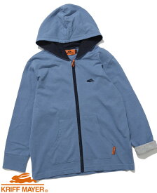 【ブランド直営】UVカットさら パーカー [120cm~170cm] 長袖 パーカー カットソー 薄手 紫外線対策 シンプル ジップアップ 速乾 日焼け 小学生 中学生 春 秋 キッズ 男の子 女の子 子供服 KRIFF MAYER KIDS クリフメイヤーキッズ【2026SS】