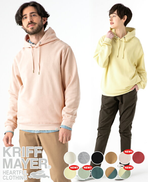 楽天市場 ブランド直営 Web限定 パークウォークプルオーバーパーカー メンズ レディース スウェット トレーナー プルパーカー 生活撥水 防汚 汗染み防止 カジュアル お揃い ペア リンクコーデ 秋冬 Kriff Mayerクリフメイヤー fw 目玉 Kriff Mayer