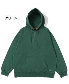 【ブランド直営】ヘビーウェイトピグメントハーフZIP（メンズ プルオーバーパーカー フーディー 長袖 スウェット 裏起毛 裏微起毛 古着風 ユーズド風 無地 コットン100% アメカジ 春 秋 冬）KRIFF MAYERクリフメイヤー【2024FW】