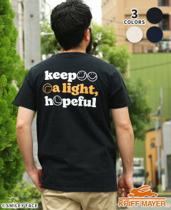 【ブランド直営】スマイリー 半袖 T (HOPE)(メンズ レディース ユニセックス Tシャツ スマイリーフェイス ニコちゃんマーク バックプリント イラスト ロゴ クルーネック カジュアル 夏)KRIFF