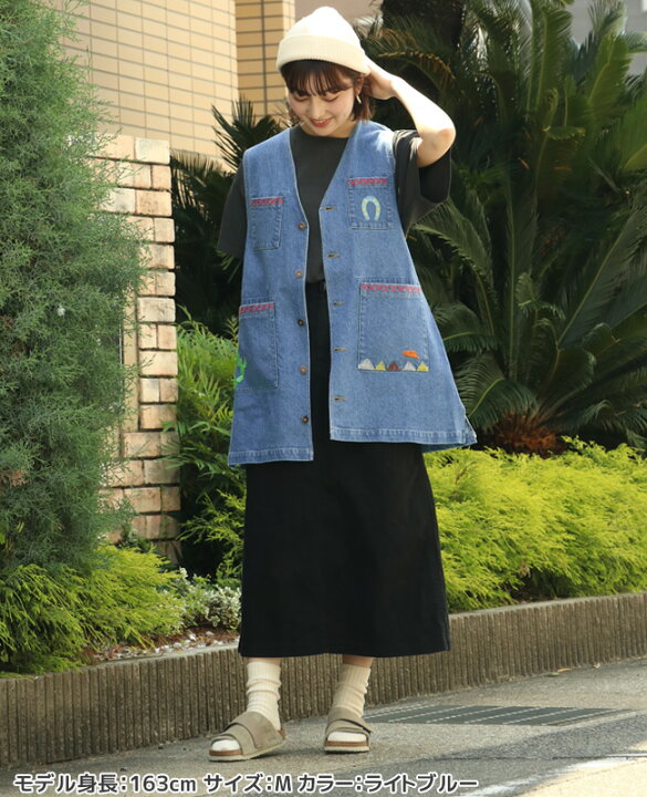 楽天市場】【ブランド直営】 刺繍 デニム ベスト ジャケット アウター 