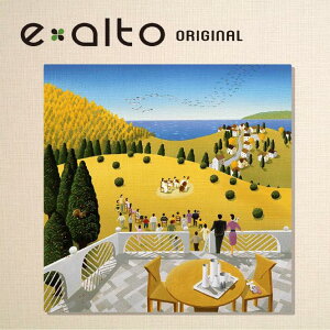 壁掛けアート アートパネル 風景画/イラストレーター 高橋宣孝 たかはしのぶたか/イラスト 絵画/風景画 秋の日の野外ファミリーコンサートの絵