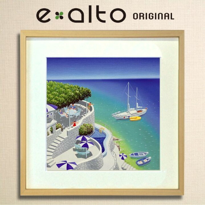 楽天市場 風景画 夏 海 イラスト ヨット アートパネル 壁掛け ファブリックパネル 絵画 エアルトアート