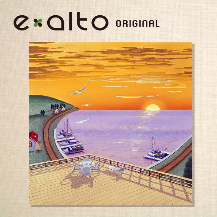 楽天市場 壁掛けアート アートパネル 風景画 イラストレーター 高橋宣孝 たかはしのぶたか イラスト 絵画 風景画 パルコ二 から見た初日の出のイラスト エアルトアート