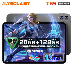 yN[|19999~+6000~̃r[TzTECLAST T65 13 C` ^ubg 120Hz ʃtbV[g,^ubg Android 15, 20GB RAM+128GB ROM, T7280 (T620) vZbT Tablet, SIM J[hΉ, 3.5mm C