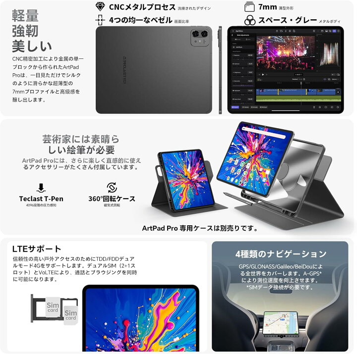 楽天市場】タブレット【限定クーポン☆専用ペン付】TECLAST ArtPad Pro 