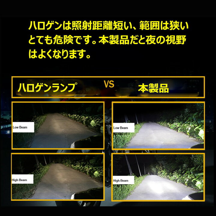 バイク Ledヘッドライト 1個売り 24w 3000ルーメン Csp1860チップ採用 Dc11 60v H4 Hi Lo切替 ぽん付け ホワイト 超コンパクト 車検対応 送料無料2 130円 22公式店舗 H4