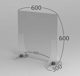 衛生パーティション 600*600*300 ショートサイズ ガード 商談 会議テーブル パーテーション 衝立 仕切り スタンド 飛沫 感染 PET 鳥越樹脂工業 シールド 打ち合わせ オフィス 透明 受付 カウンター 飲食店 感染予防 卓上 学校 窓