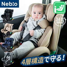 【新生児から4歳頃まで専用モデル】頭部4層ガード 回転式 チャイルドシート リクライニング SafePit セーフピット Nebio ネビオ