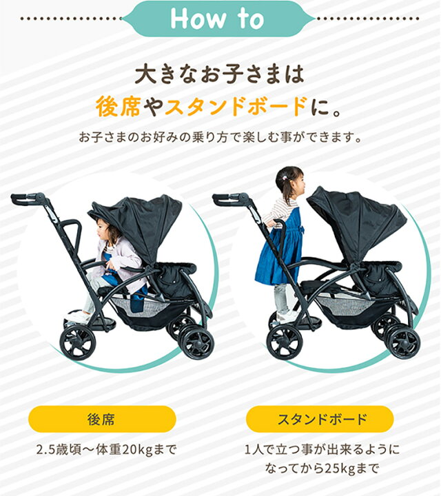 楽天市場 ベビーカー 二人乗り 二人乗りベビーカー 2人乗り 2人乗りベビーカー バギー 双子 兄弟 姉妹 アミティエ ネビオ ネビオ公式楽天市場店