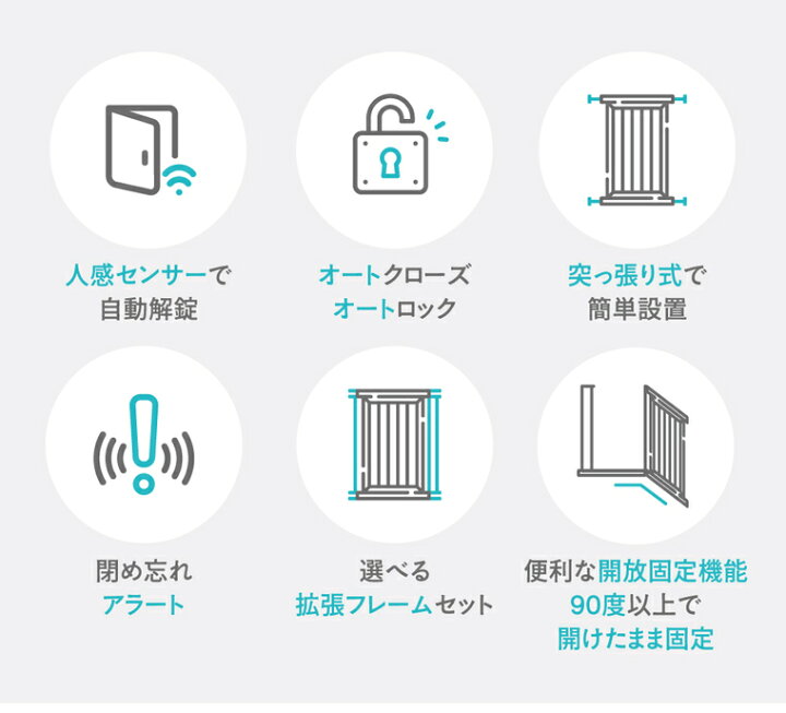 楽天市場】人感センサーで自動解錠！ベビーゲート 階段上 突っ張り 