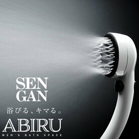 シャワーヘッド 節水「ABIRU」SENGAN（ミストシャワー）[CS3062-80XAA-D]【日本製 洗顔 洗浄力 節水シャワー ミスト 水流 メンズ 男性 三栄水栓 サンエイ SANEI ギフト 新生活】