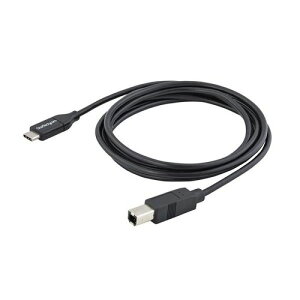 StarTech�Dcom USB�P�[�u��/B-C/2m/USB 2.0/480Mbps/�I�X�E�I�X/�u���b�N(USB2CB2M) �ڈ��݌�=��
