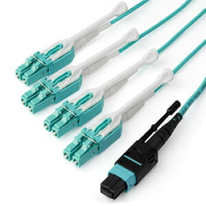 StarTech�Dcom ���t�@�C�o�[�P�[�u��/1m/OM3����/50/125/MTP/PC - 4x LC/PC(MPO8LCPL1M) �ڈ��݌�=��