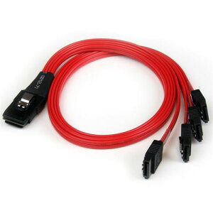 StarTechDcom SFF-8087 - 4x SATAo[XP[u/50cm/MiniSAS - 4|[gSATA(SAS8087S4R50) ڈ݌=