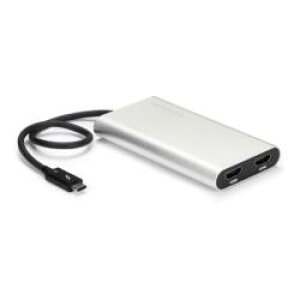StarTech.com Thunderbolt 3 - 2ポートHDMI変換アダプタ 4K 30Hz Windowsのみ対応(TB32HD2) 目安在庫=△