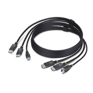 StarTechDcom KVMP[u/1.8m/2x DisplayPort + USB Type-A&B/4K60Hz(DDU1226-KVM-CABLE) ڈ݌=