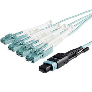 StarTech�Dcom ���t�@�C�o�[�P�[�u��/3m/OM3����/50/125/MTP/PC - 4x LC/PC(MPO8LCPL3M) �ڈ��݌�=��