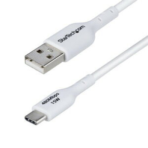 StarTech�Dcom USB�P�[�u��/USB 2.0 Type-A - Type-C/2m/3A 15W/�z���C�g(USB2AC2MNCWHE) �ڈ��݌�=��