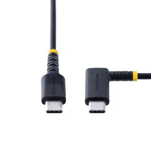 StarTech.com USBケーブル/C-C/2m/USB 2.0/右L型/高耐久/オス・オス/BK(R2CCR-2M-USB-CABLE) 目安在庫=○