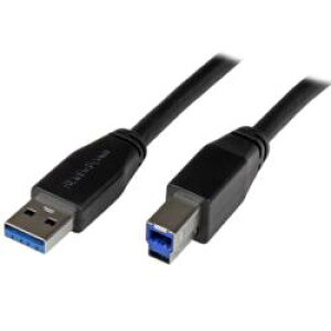 StarTech.com USB�P�[�u��/A-B/10m/USB 3.0/5Gbps/�I�X�E�I�X/�u���b�N(USB3SAB10M) �ڈ��݌�=��