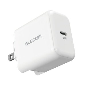 GR ELECOM USB Power Delivery 30W AC[d(C×1) zCg(ACDC-PD2130WH) [J[݌ɕi