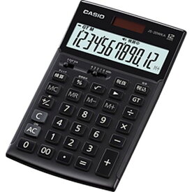 カシオ計算機 JS-20WKA-BK-N 実務電卓 12桁 検算 ジャストタイプ ブラック メーカー在庫品