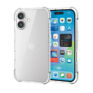 GR ELECOM iPhone 16 P[X nCubh Ռz y Jی MUBRAIN NA×NA(PM-A24AHVAIRCR) [J[݌ɕi
