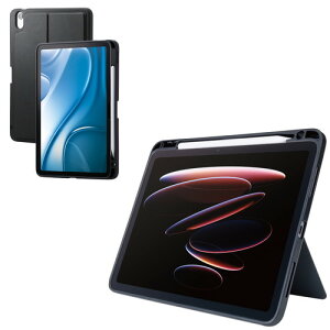 GR ELECOM iPad Air P[X 11C` ( M3 / M2 ) \tg X^h@\tL ubN(TB-A25MUCSTBK) [J[݌ɕi