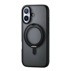 �G���R�� ELECOM iPhone 17 �P�[�X �n�C�u���b�h �Ռ��z�� MAGKEEP 360�x��]�X�^���h�t ��(PM-A25AMAGSTBK) ���[�J�[�݌ɕi