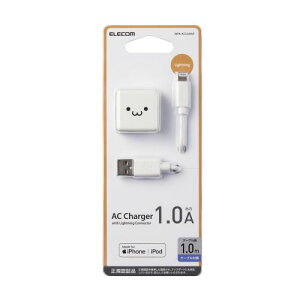 GR ELECOM iPhone[d iPad[d Lightning AC P[u zCgtFCX RpNg ^ L[u 1m(MPA-ACL04WF) [J[݌ɕi