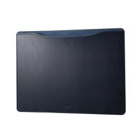 エレコム MacBook用レザースリーブケース 16インチ ネイビー(BM-IBSVM2216NV) メーカー在庫品