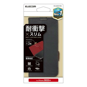 GR ELECOM iPhone 16e P[X U[ 蒠^ }Olbg Ռz ubN(PM-A25SPLFYBK) [J[݌ɕi