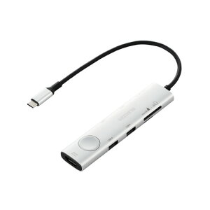 GR ELECOM Type-ChbLOXe[V/ʃIItXCb`t/USB PDΉ/USB-A×(DST-S080BPSV) [J[݌ɕi